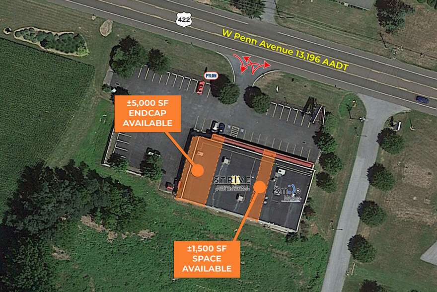 1192 W Penn Ave, Womelsdorf, PA for lease - Aerial - Image 2 of 3