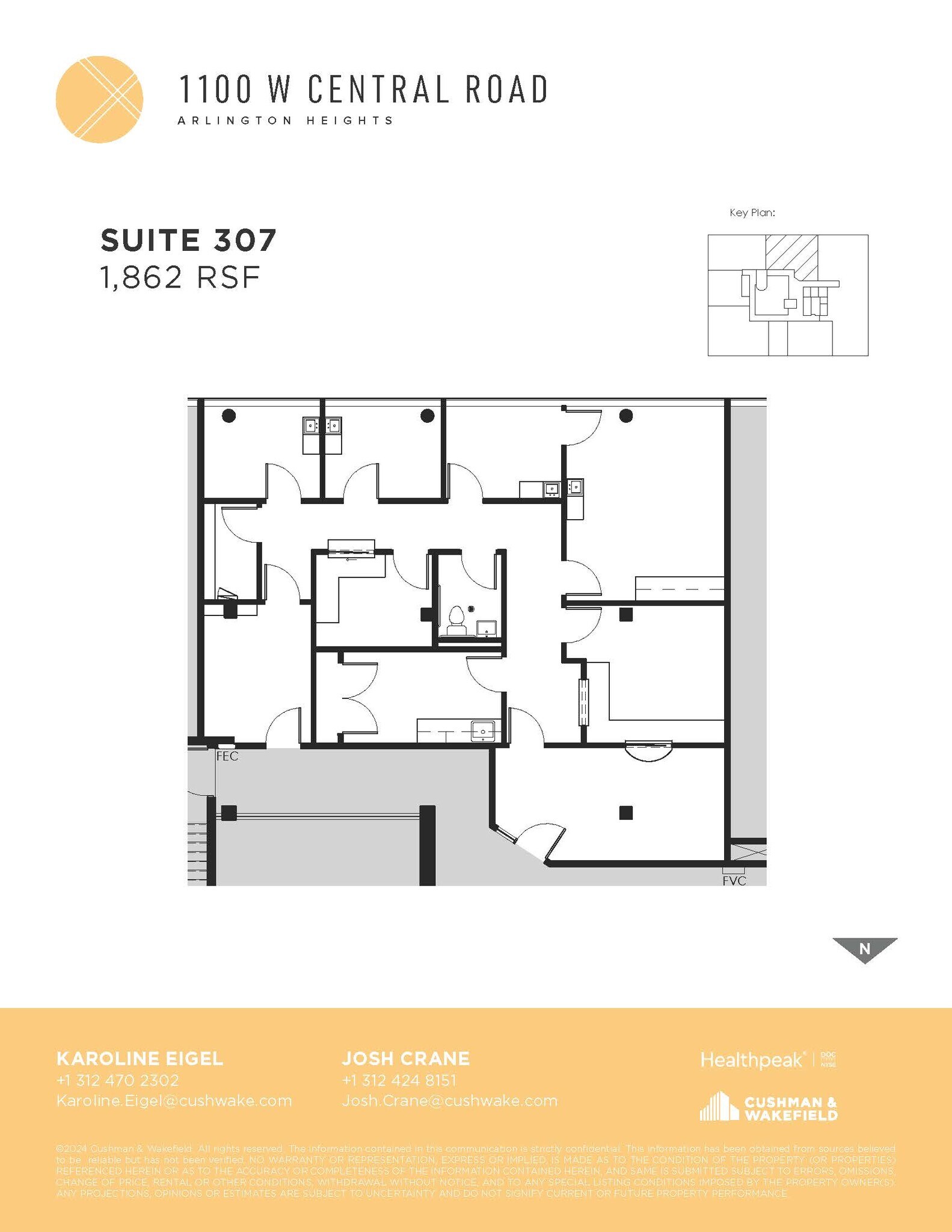 1100 W Central Rd, Arlington Heights, IL for lease Floor Plan- Image 1 of 1