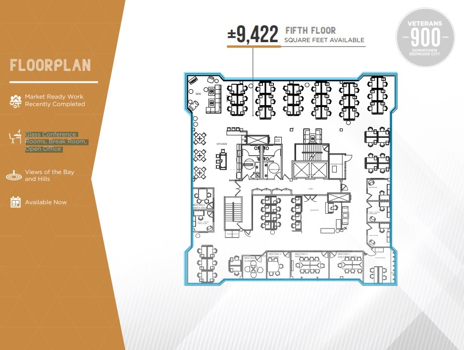 900 Veterans Blvd, Redwood City, CA for lease Floor Plan- Image 1 of 1