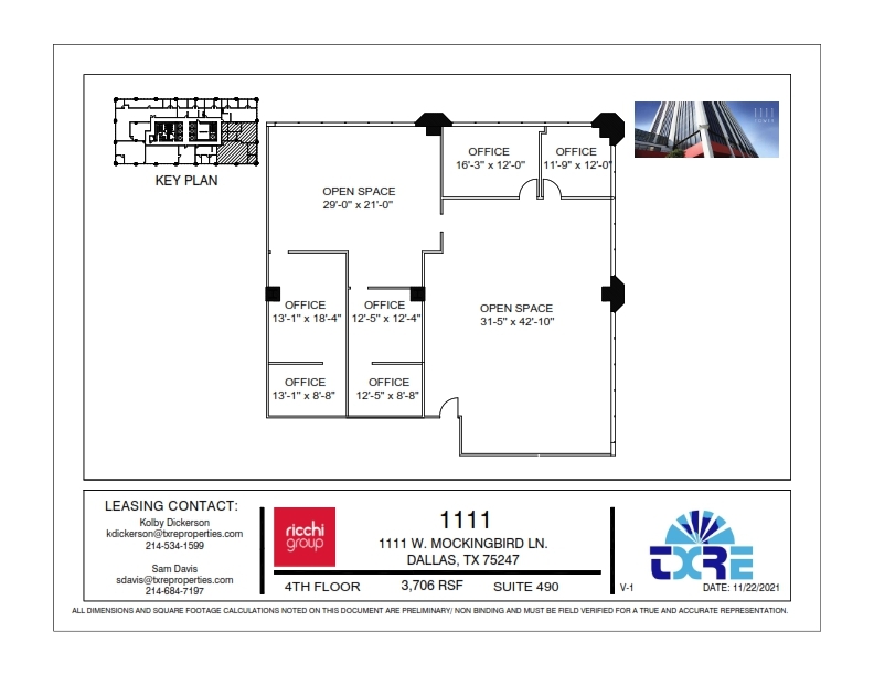 1111 W Mockingbird Ln, Dallas, TX for lease Floor Plan- Image 1 of 1