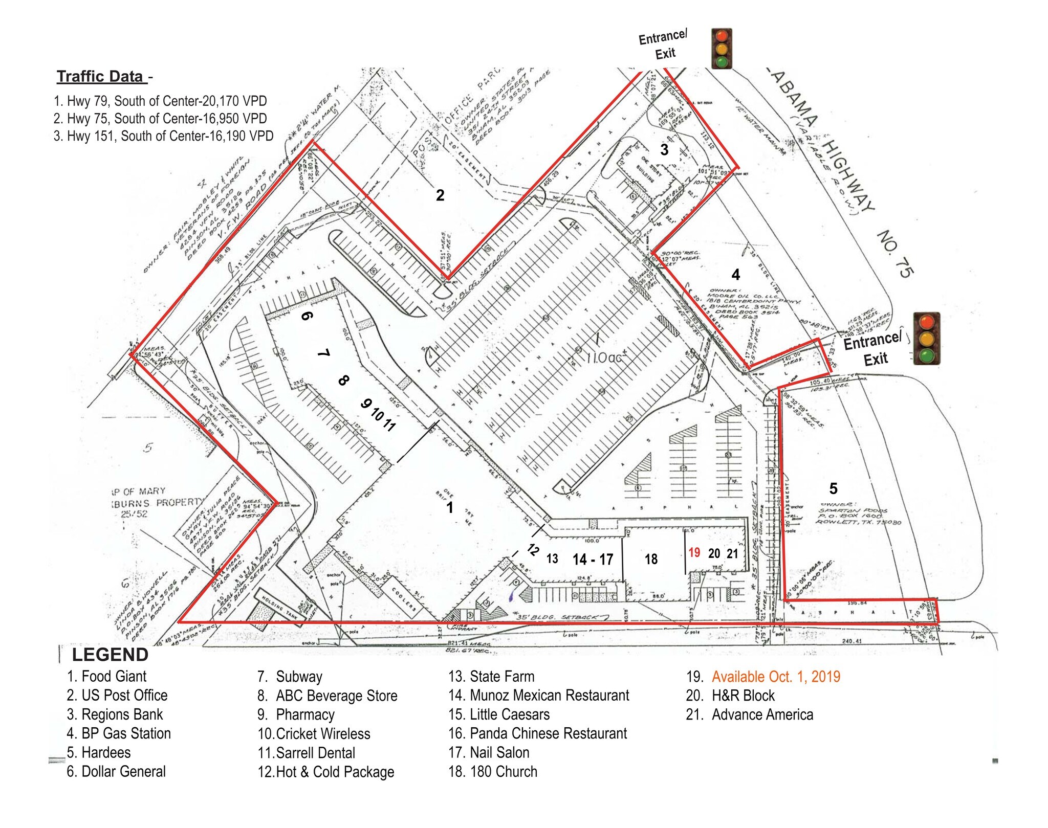 6662 Highway 75, Pinson, AL for lease Site Plan- Image 1 of 4