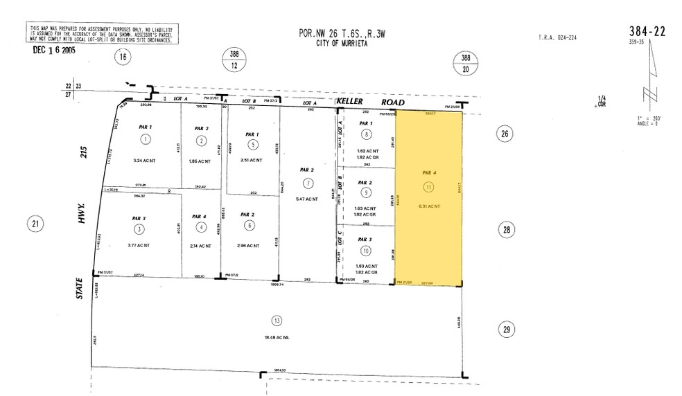 28315 Keller Rd, Menifee, CA for sale - Plat Map - Image 2 of 2