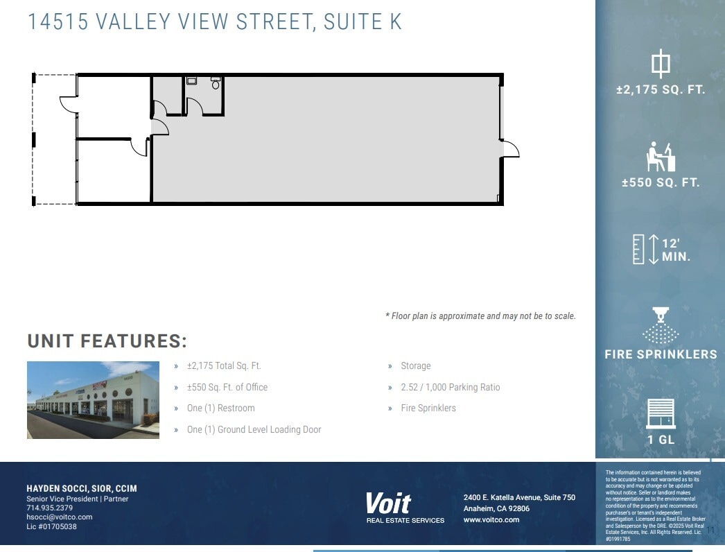 14525 Valley View Ave, Santa Fe Springs, CA for lease Floor Plan- Image 1 of 1