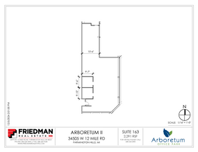 34505 W 12 Mile Rd, Farmington Hills, MI for lease Floor Plan- Image 1 of 2