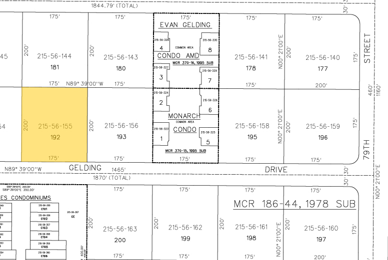 7750 E Gelding Dr, Scottsdale, AZ for lease - Plat Map - Image 3 of 8