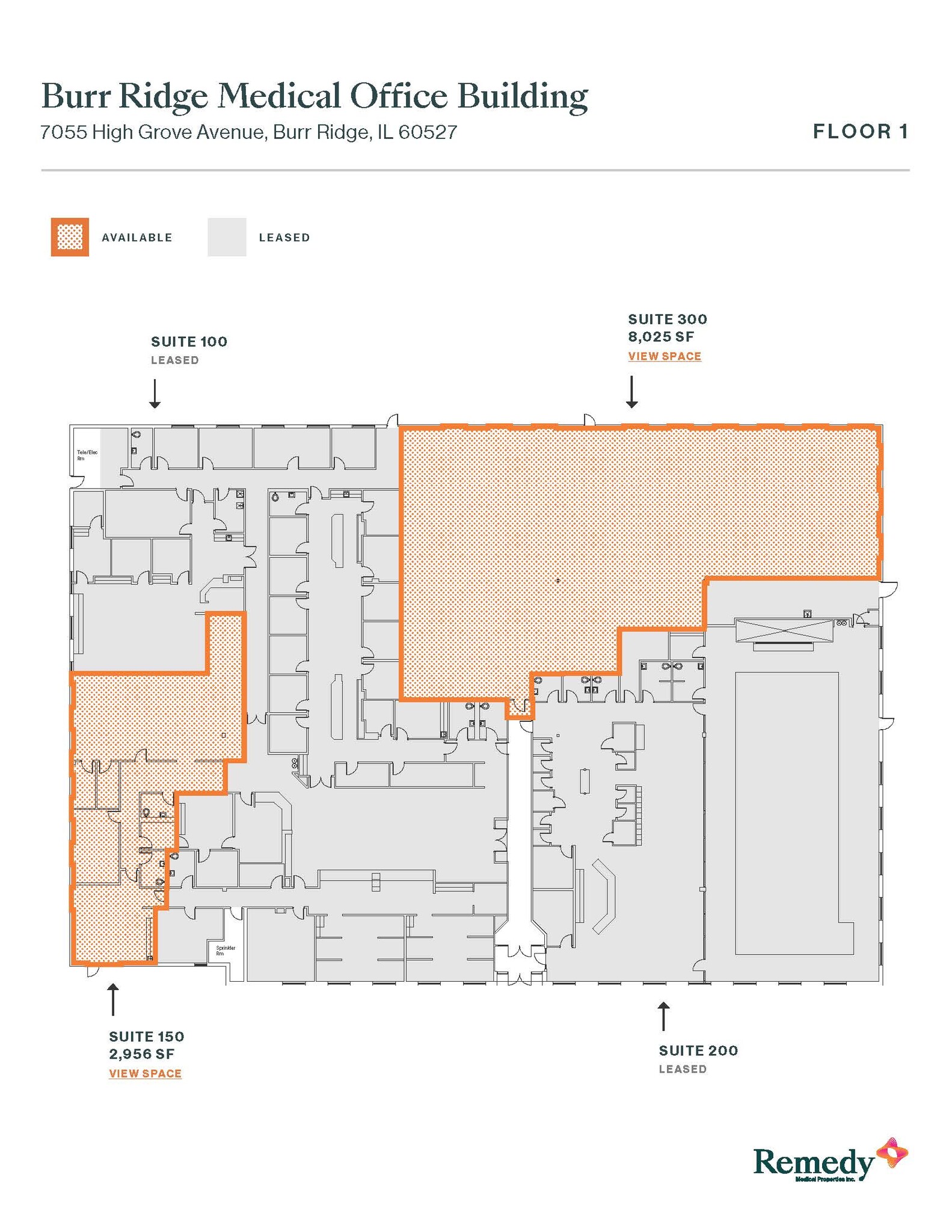 7055 High Grove Blvd, Burr Ridge, IL for lease Floor Plan- Image 1 of 4