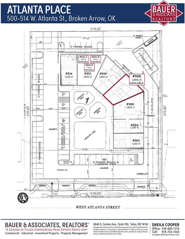 500-514 W Atlanta St, Broken Arrow, OK for lease Site Plan- Image 1 of 1