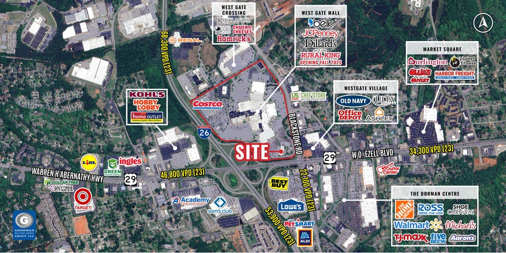 205 W Blackstock Rd, Spartanburg, SC for sale - Aerial - Image 2 of 3