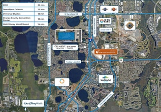 9278 Turkey Lake Rd, Orlando, FL - AERIAL map view