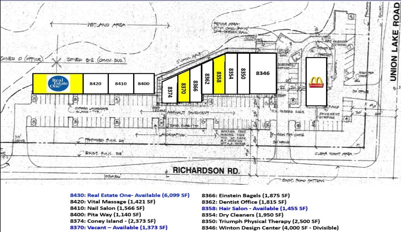 8346-8430 Richardson Rd, Commerce Township, MI for lease Floor Plan- Image 1 of 1