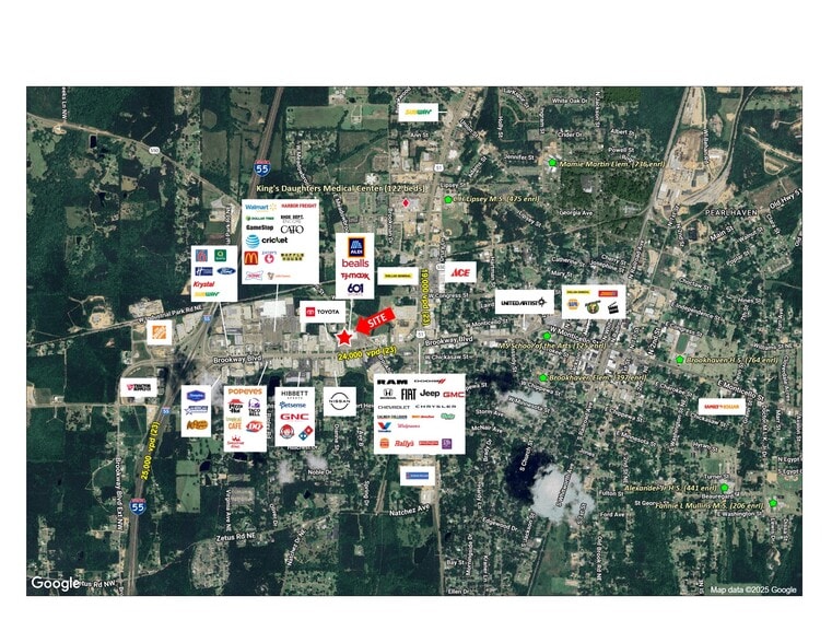 880 Brookway Blvd, Brookhaven, MS for lease - Aerial - Image 3 of 3