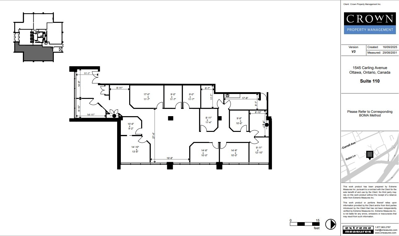 1545 Carling Ave, Ottawa, ON for lease Floor Plan- Image 1 of 1