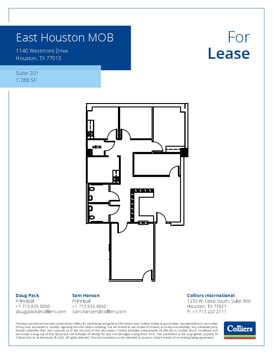 1140 Westmont Dr, Houston, TX for lease Floor Plan- Image 1 of 1