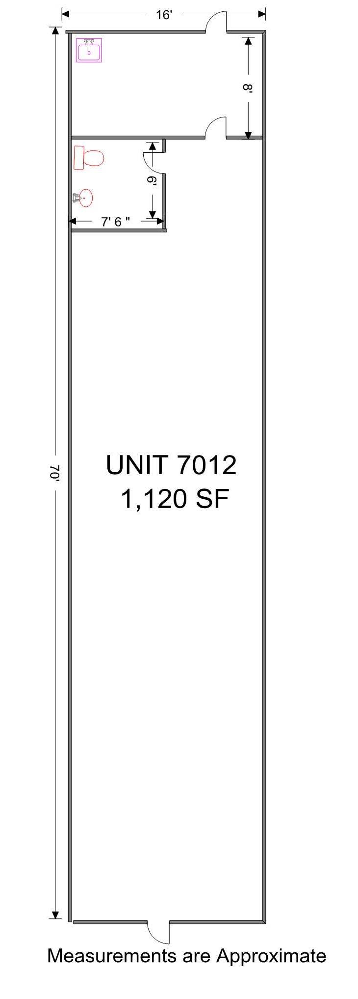 7000-7012 Huntley Rd, Carpentersville, IL for lease Floor Plan- Image 1 of 1