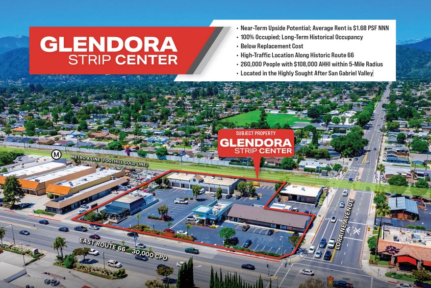Glendora Strip Center - In Escrow portfolio of 4 properties for sale on LoopNet.com - Building Photo - Image 1 of 4