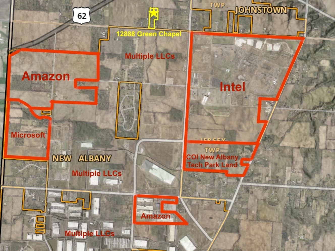 12888 Green Chapel Rd NW, Johnstown, OH for sale Plat Map- Image 1 of 6