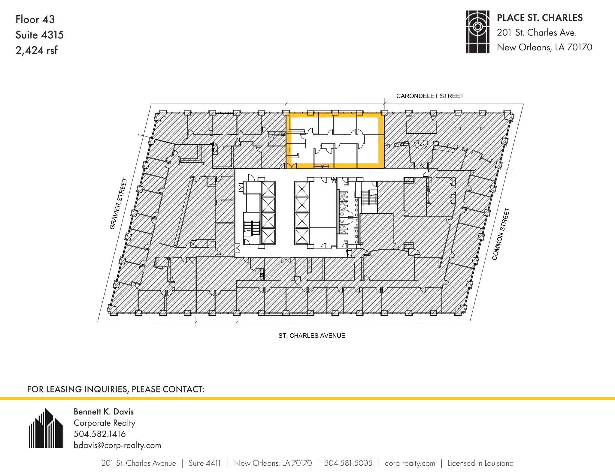 201 St. Charles Ave, New Orleans, LA for lease Site Plan- Image 1 of 1