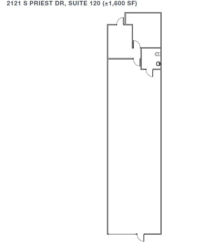 2121 S Priest Dr, Tempe, AZ for lease Floor Plan- Image 1 of 1
