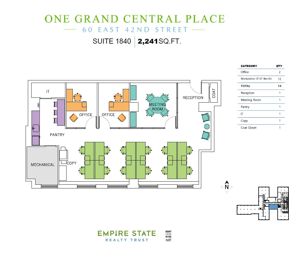 60 E 42nd St, New York, NY for lease Floor Plan- Image 1 of 5