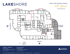 18101 Von Karman Ave, Irvine, CA for lease Floor Plan- Image 2 of 6