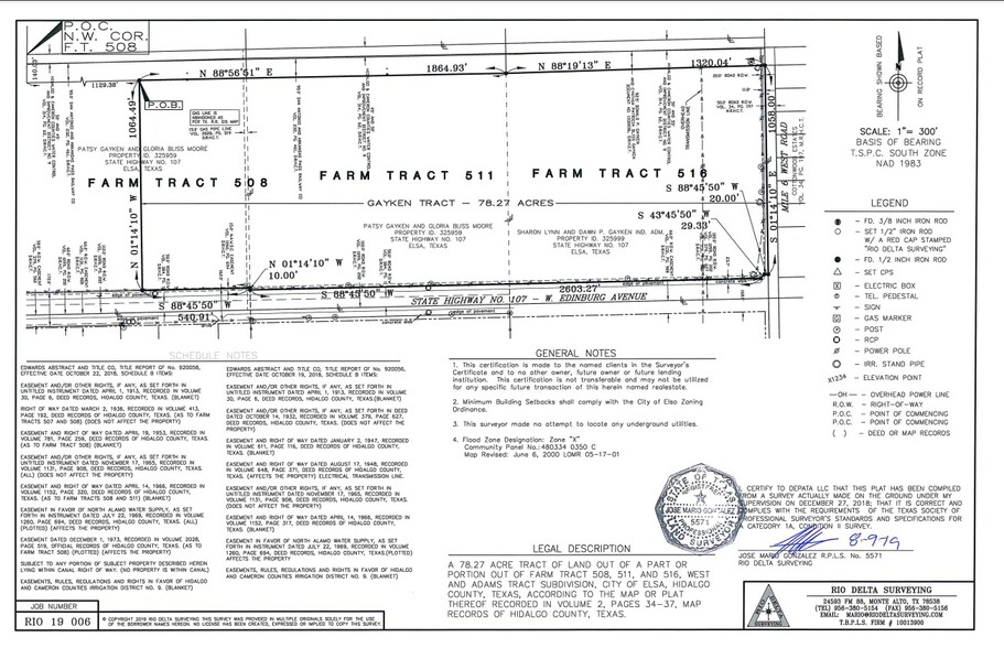 1003 Edinburg, Elsa, TX for lease - Plat Map - Image 3 of 9