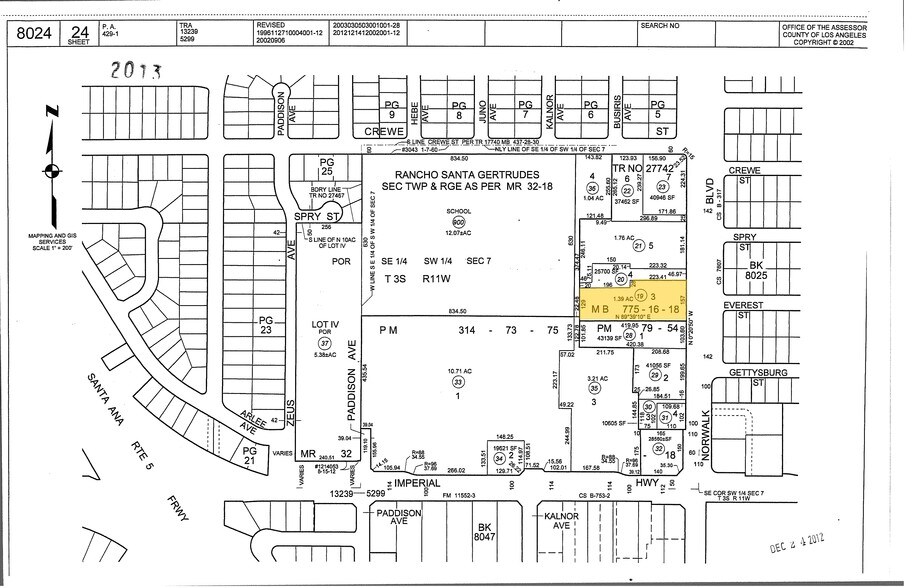 12319 Norwalk Blvd, Norwalk, CA for sale - Plat Map - Image 1 of 1