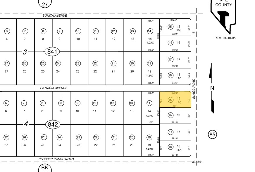 2610 N Blagg Rd, Pahrump, NV for lease - Plat Map - Image 2 of 3