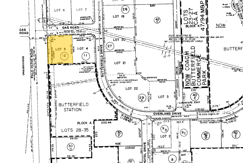 S Palo Verde Rd, Tucson, AZ for sale - Plat Map - Image 1 of 4