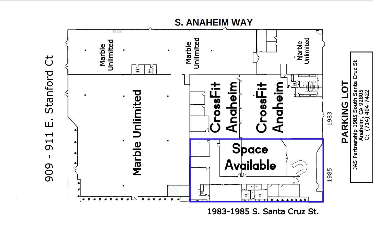 1985-1985 S Santa Cruz St, Anaheim, CA for lease Floor Plan- Image 1 of 1