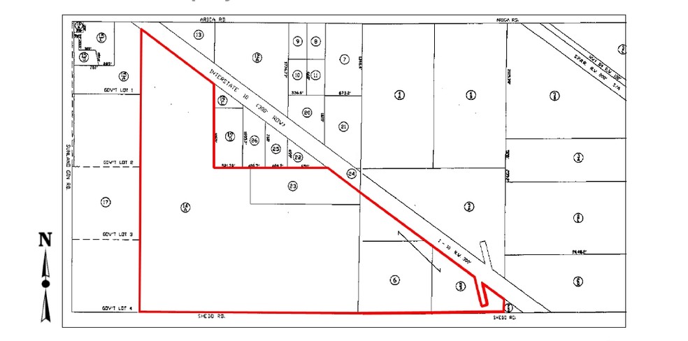 SE Of SEC Sunland Gin Rd & I-10, Eloy, AZ for sale - Plat Map - Image 2 of 2