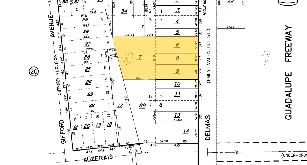341-383 Delmas Ave, San Jose, CA for sale - Plat Map - Image 2 of 2