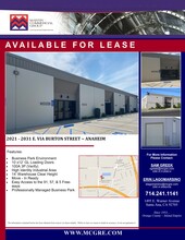 2021 E Via Burton, Anaheim, CA for lease Site Plan- Image 1 of 1