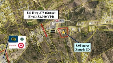 4805 Sunset Blvd, Lexington, SC - AERIAL  map view