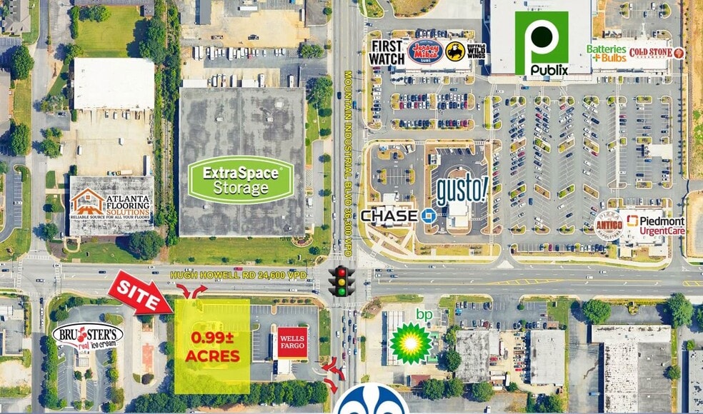 4561 Hugh Howell, Tucker, GA for lease - Aerial - Image 3 of 4