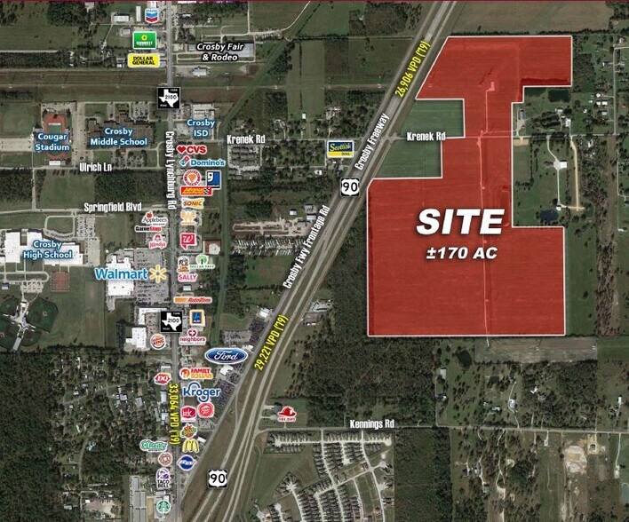 Hwy 90 At Krenek Rd, Crosby, TX for sale - Building Photo - Image 1 of 1