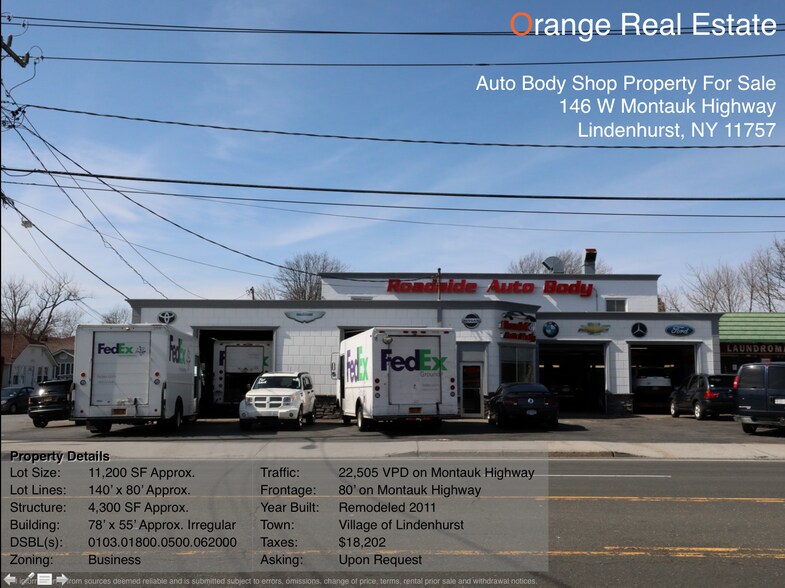 146 W Montauk Hwy, Lindenhurst, NY for sale - Building Photo - Image 1 of 1