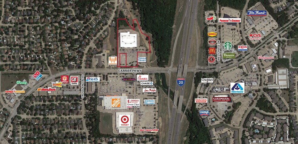 S Carrier Pkwy & I-20, Grand Prairie, TX for lease - Aerial - Image 1 of 3