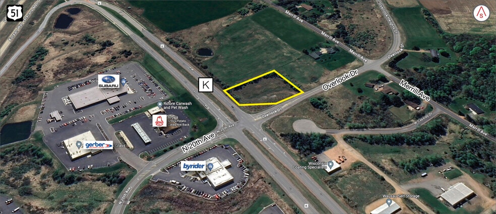 County Road K & Overlook Drive, Wausau, WI for sale - Aerial - Image 2 of 2