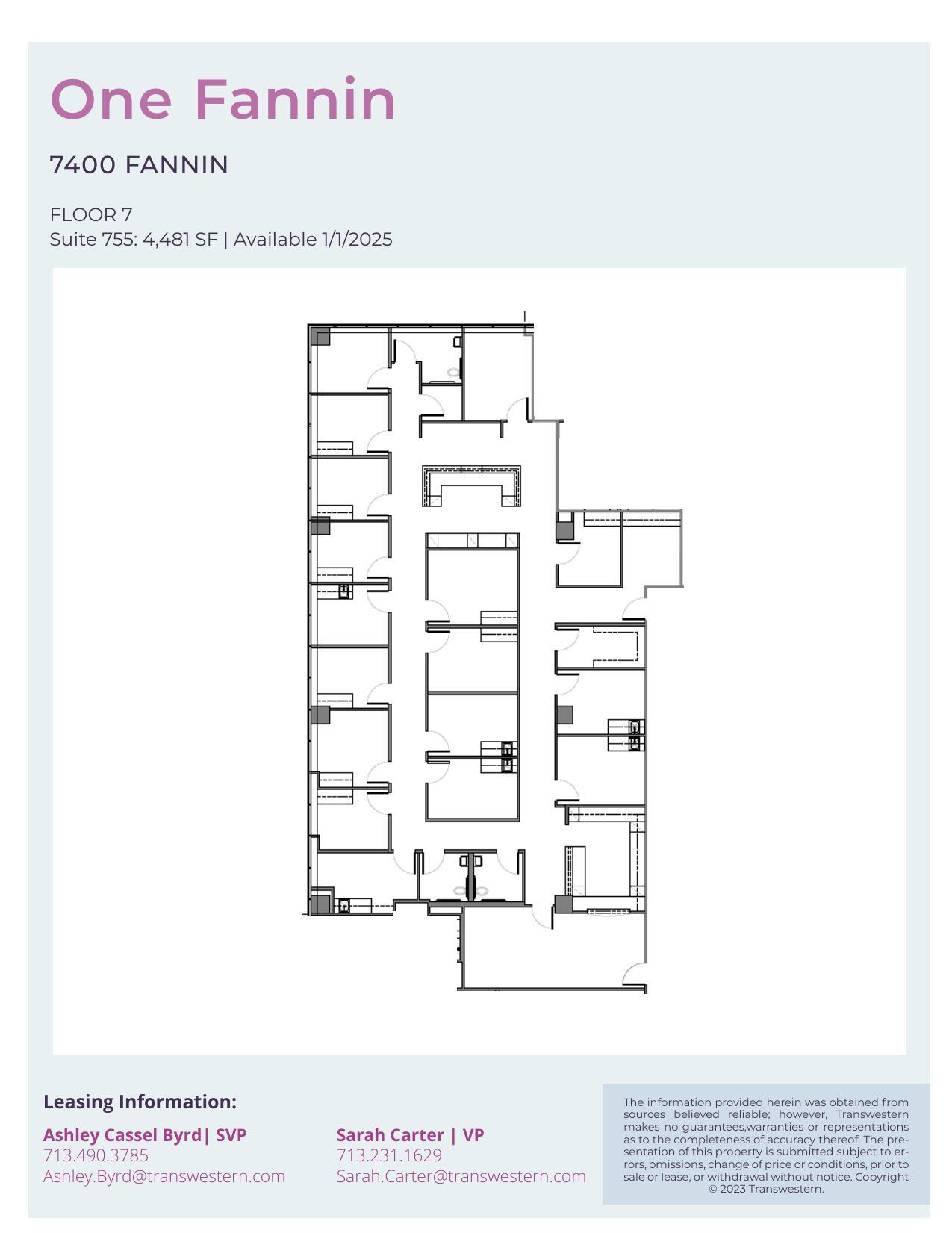 7400 Fannin St, Houston, TX for lease Floor Plan- Image 1 of 1