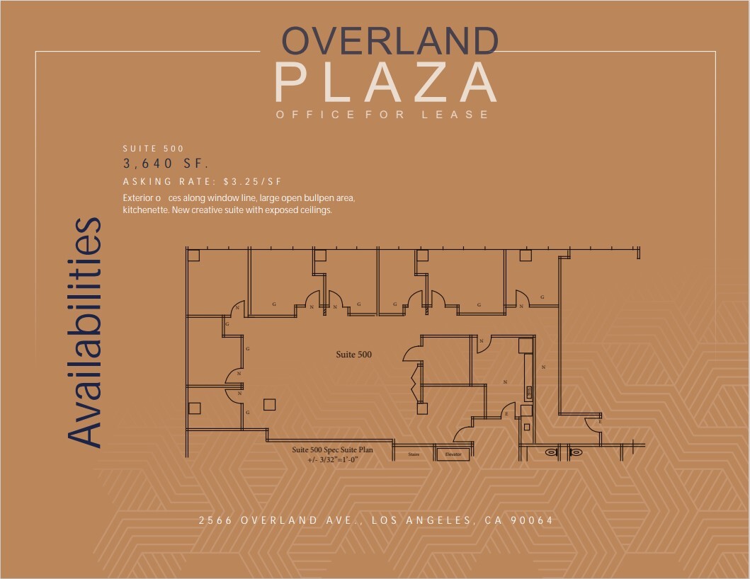 2566 Overland Ave, Los Angeles, CA for lease Floor Plan- Image 1 of 1