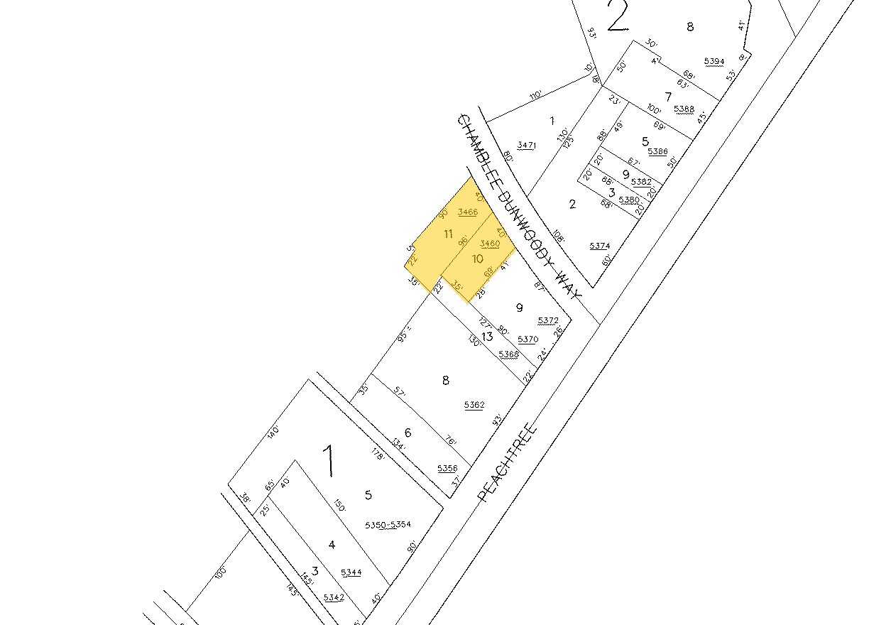 3460-3466 Chamblee Dunwoody Way, Chamblee, GA for sale Plat Map- Image 1 of 1