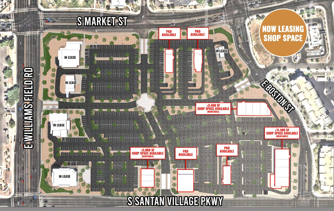 SEC E Williams Fld Rd & S Santan Village Pkwy, Gilbert, AZ for lease Building Photo- Image 1 of 1