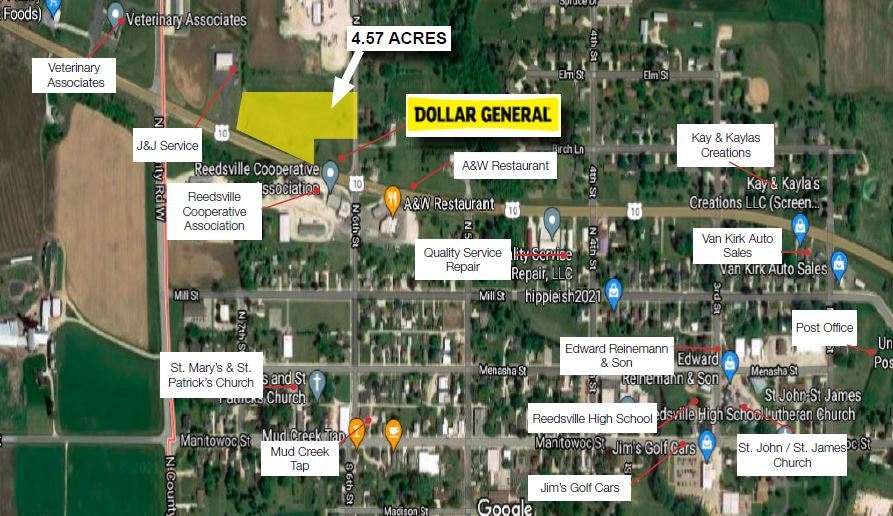 Main Street Land, Reedsville, WI for sale - Building Photo - Image 2 of 2