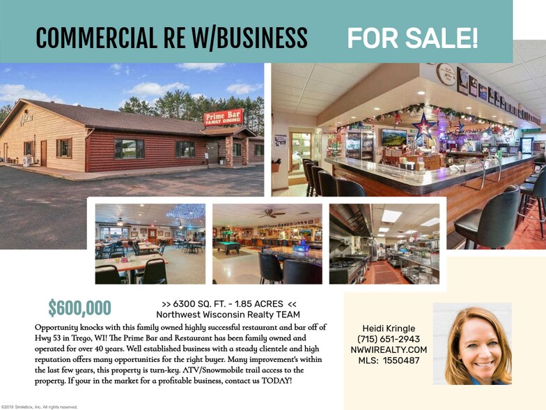 7294 & 7288 Service Rd, Trego, WI for sale - Building Photo - Image 1 of 1