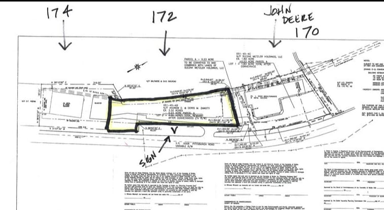 172 Pittsburgh Rd, Butler, PA for sale - Plat Map - Image 1 of 1