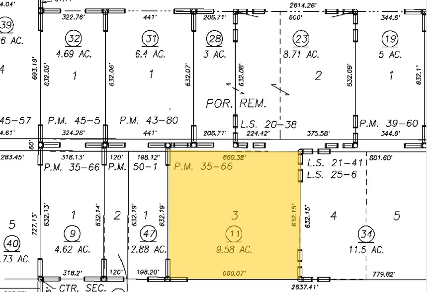 7401-7427 W Sunnyview Ave, Visalia, CA for lease - Plat Map - Image 2 of 2