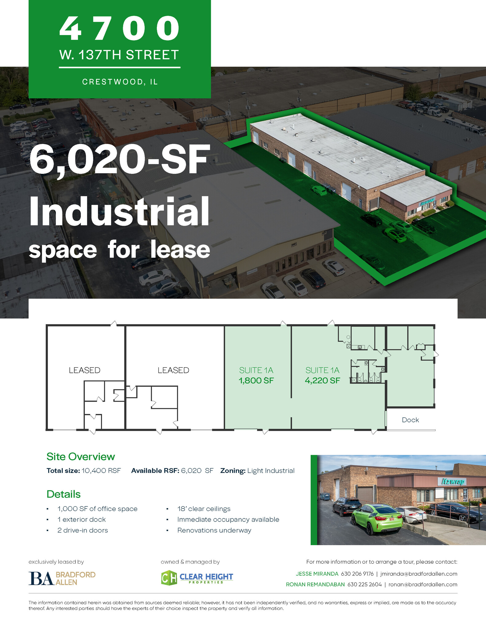 4700 W 137th St, Crestwood, IL for lease Floor Plan- Image 1 of 1