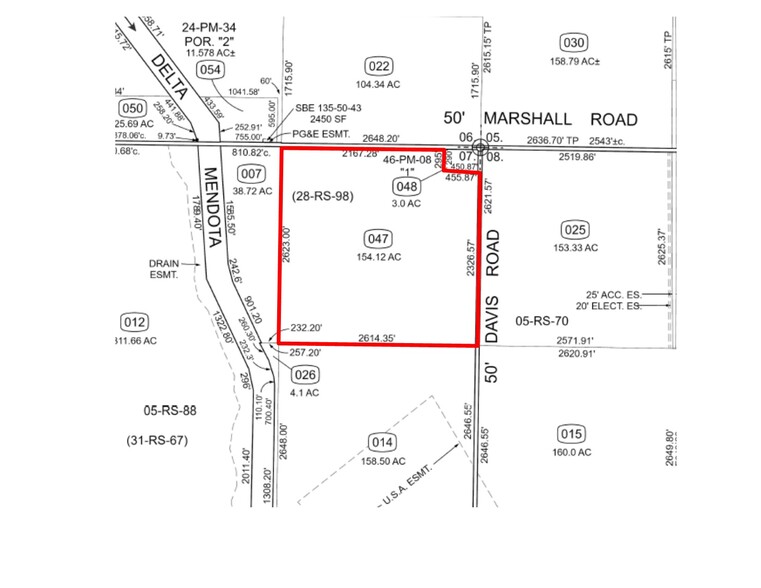 1250 W. Marshall Rd, Patterson, CA for sale - Plat Map - Image 3 of 16