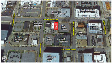 1813 3rd Ave S, Birmingham, AL - aerial  map view