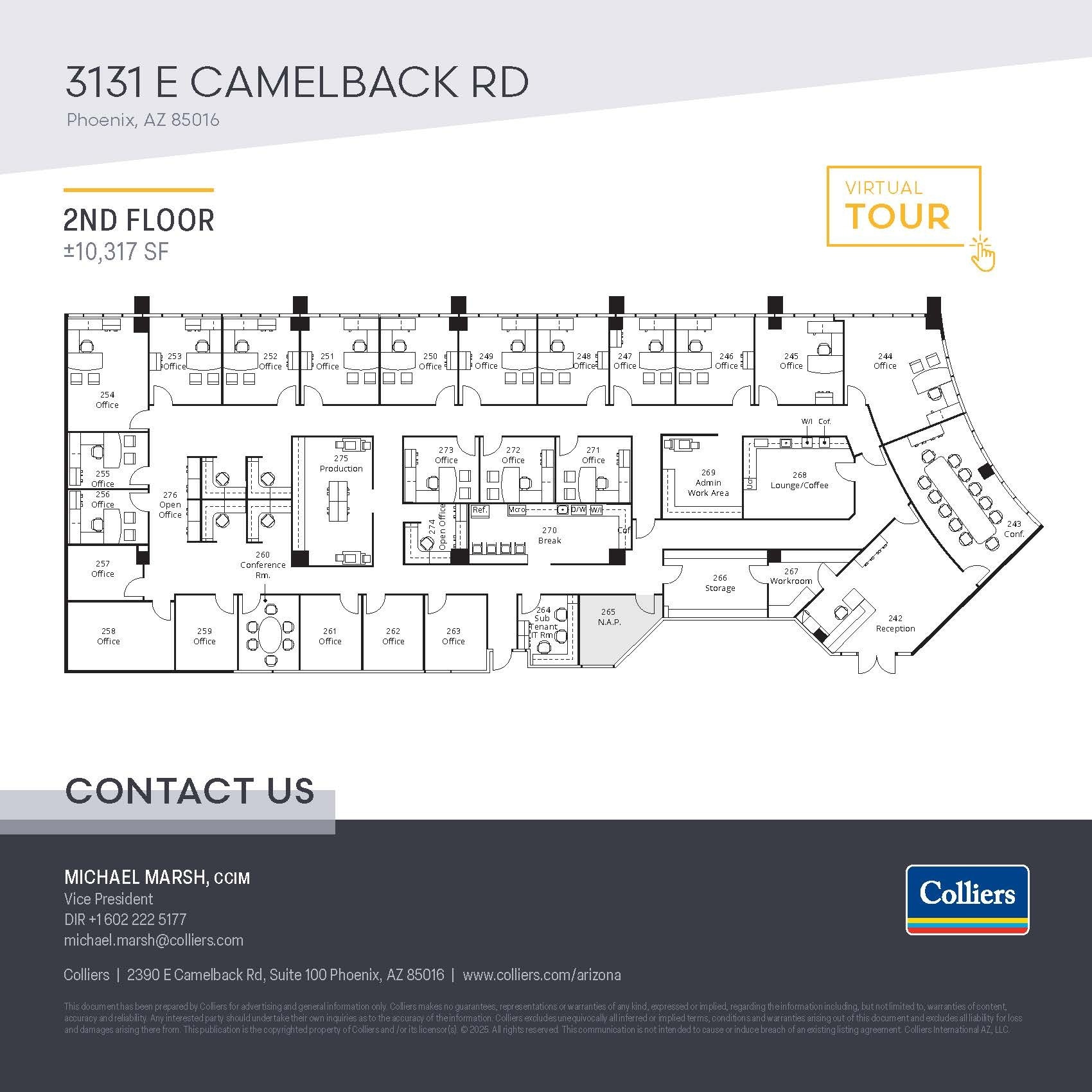 3131 E Camelback Rd, Phoenix, AZ for lease Floor Plan- Image 1 of 7